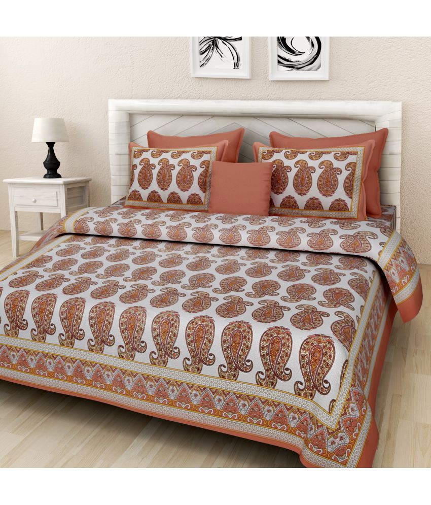 Rajasthan Decor Cotton Double Bedsheet with 2 Pillow Covers Buy
