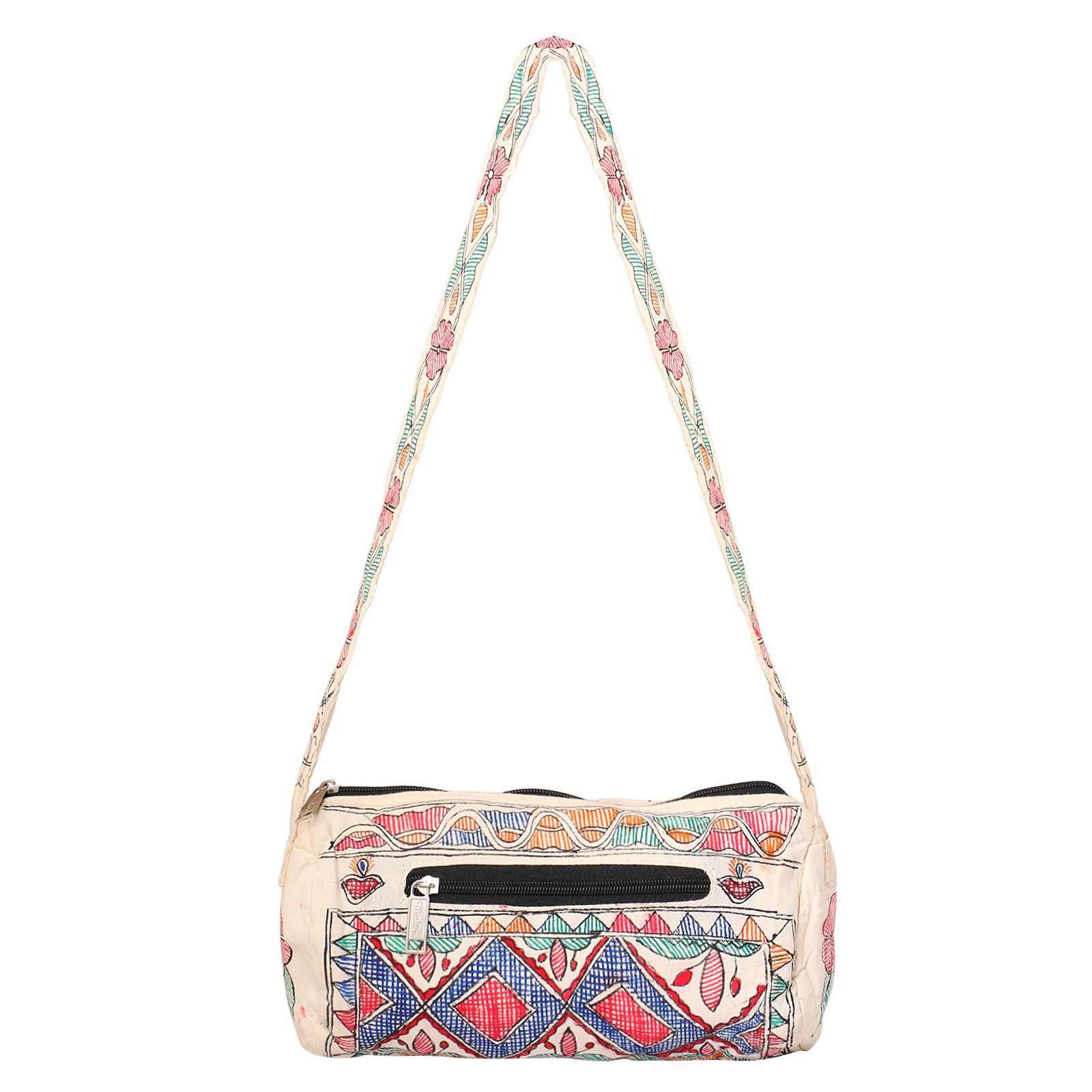 Imithila White Cotton Shoulder Bag Buy Imithila White Cotton Shoulder