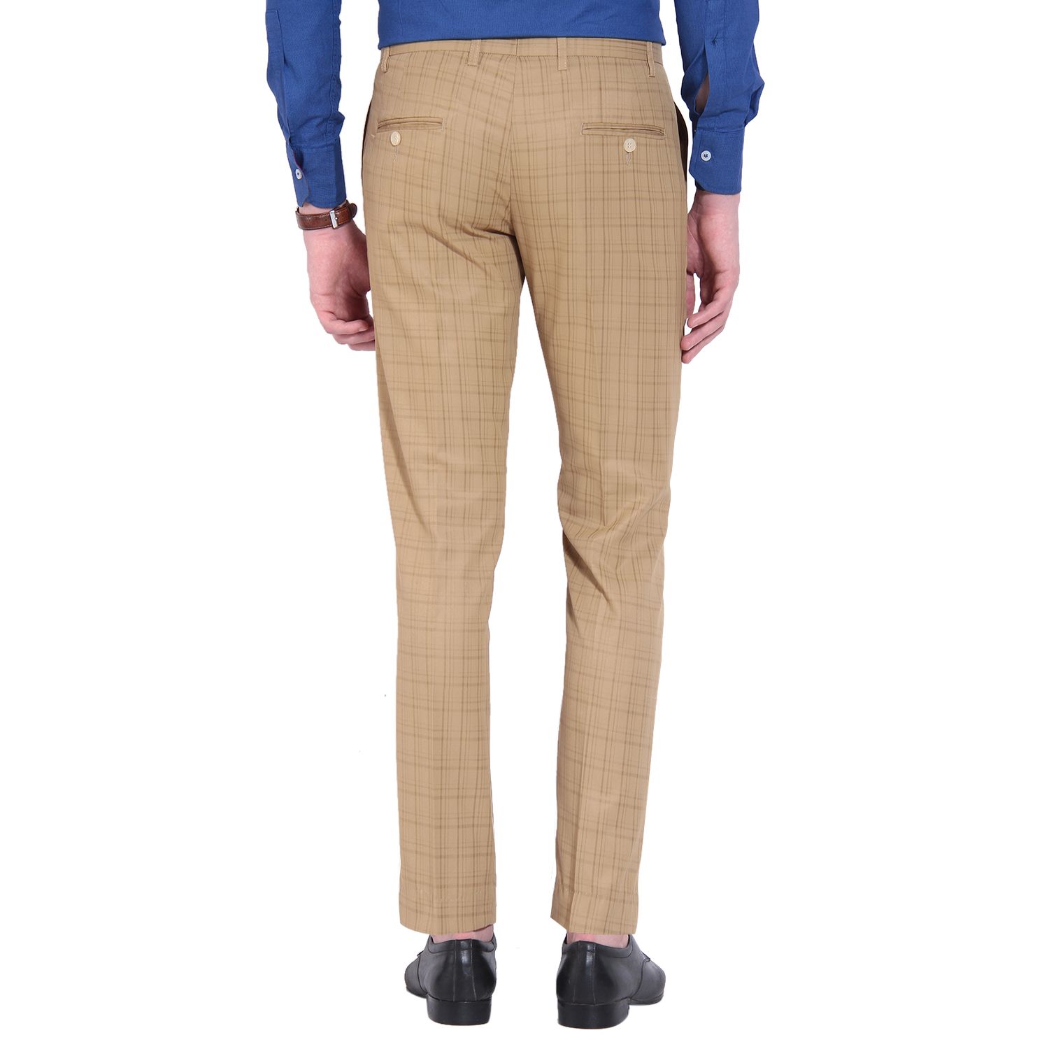 beige slim fit trousers