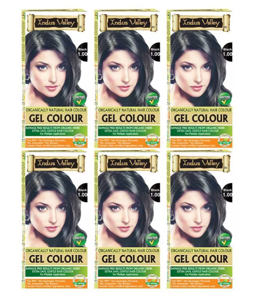Indus Valley Damage Free Gel Hair Colour Dark Brown 300  TouchUpT   Greenleafdrugstore