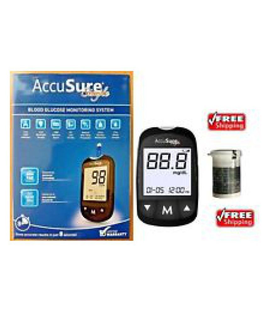 Accusure GLUCOSE MONITOR SIMPLE WITH 25 STRIPS ( STRIPS EXP - JAN 2022)