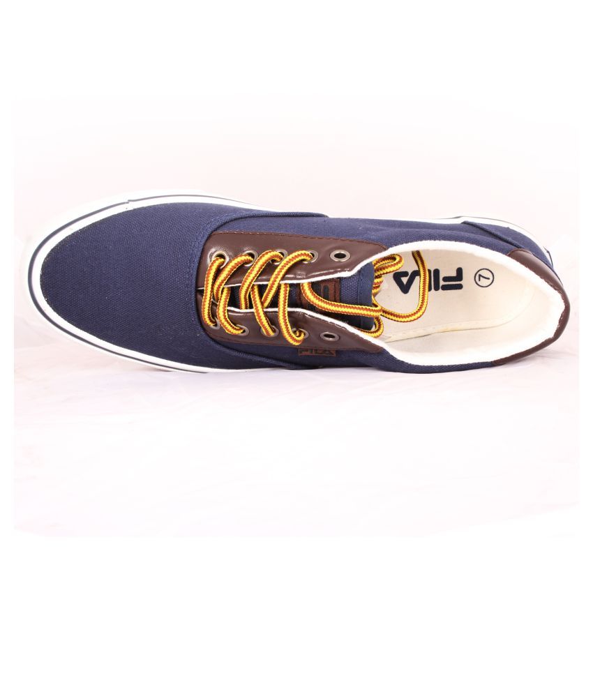 fila navy canvas shoes