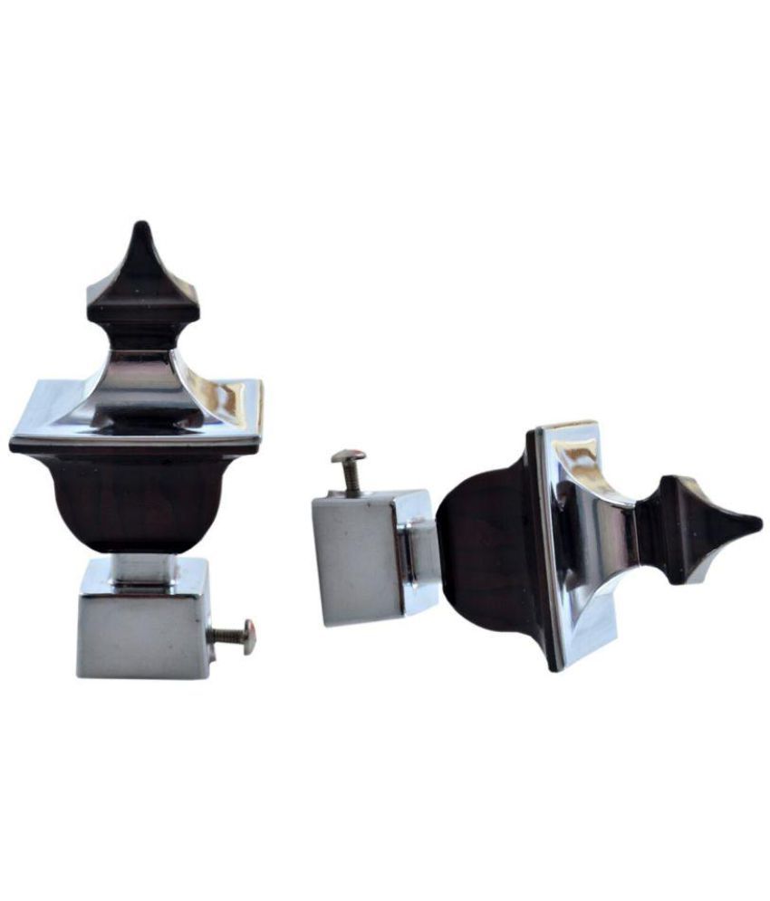 curtain finial Set of 4 Stainless Steel Single Rod Bracket Buy