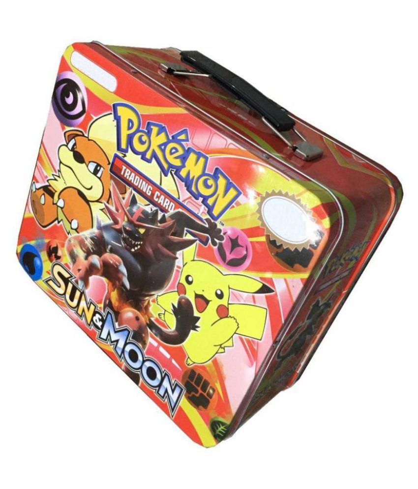 Assemble Sun & Moon Trading Card Game With handle Big Metal Tin Box Limited Edition Card ...