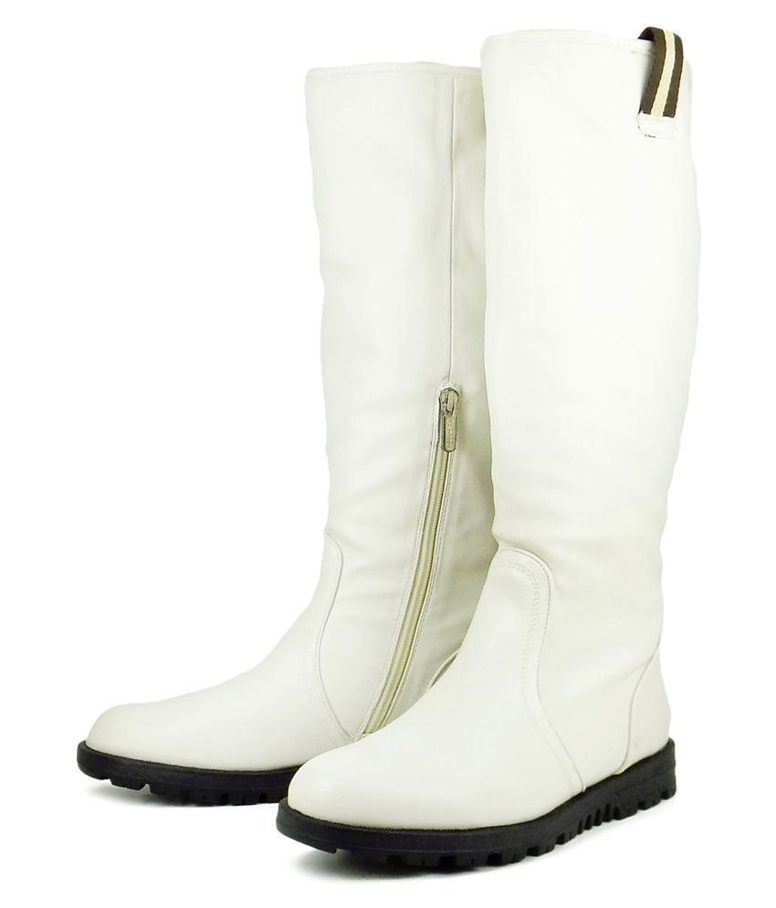 Ripley White Knee Length Riding Boots Price in India Buy Ripley White
