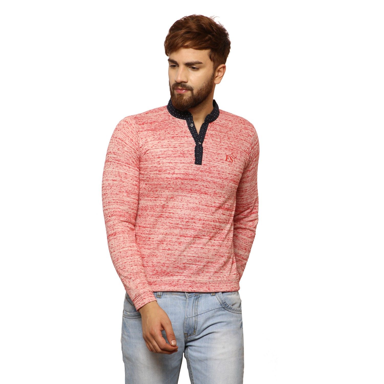 henley style sweatshirt