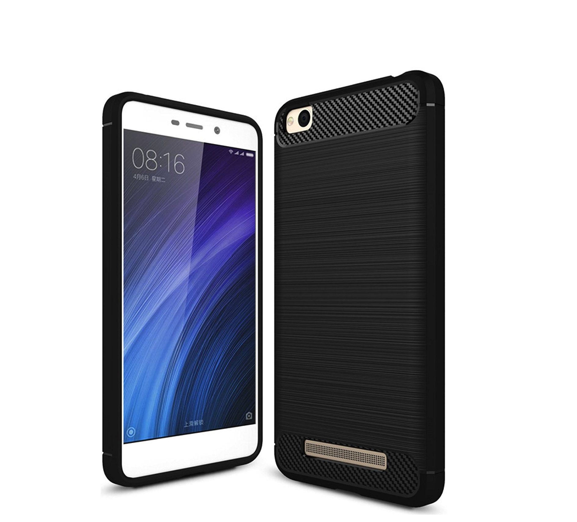Redmi 5A Hybrid Covers SpectraDeal Black Plain Back Covers Online