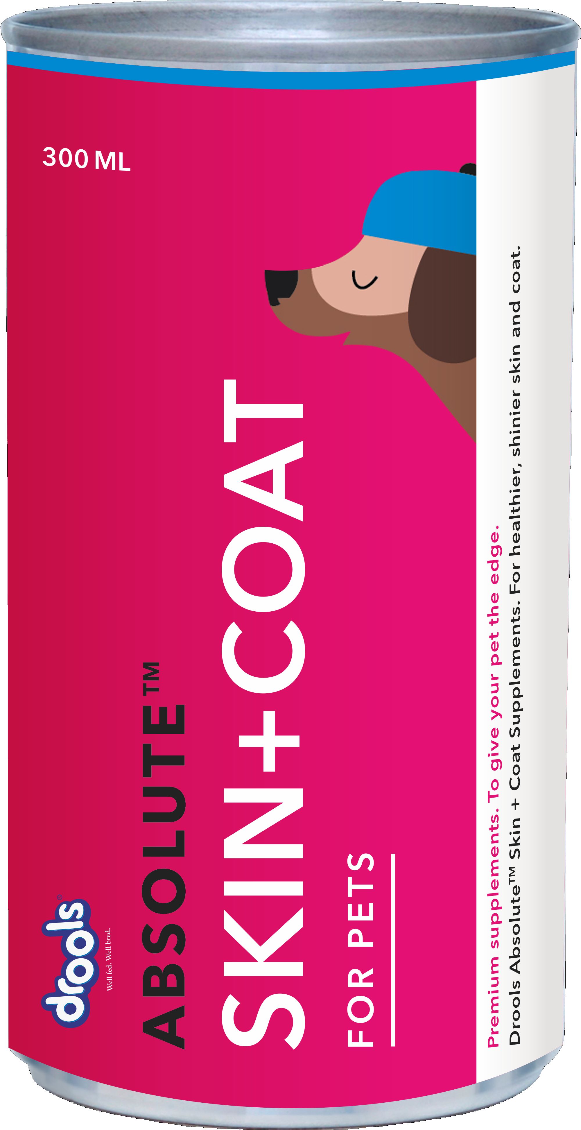 Drools Absolute Skin + Coat Syrup Dog Supplement , 300ml Buy Drools