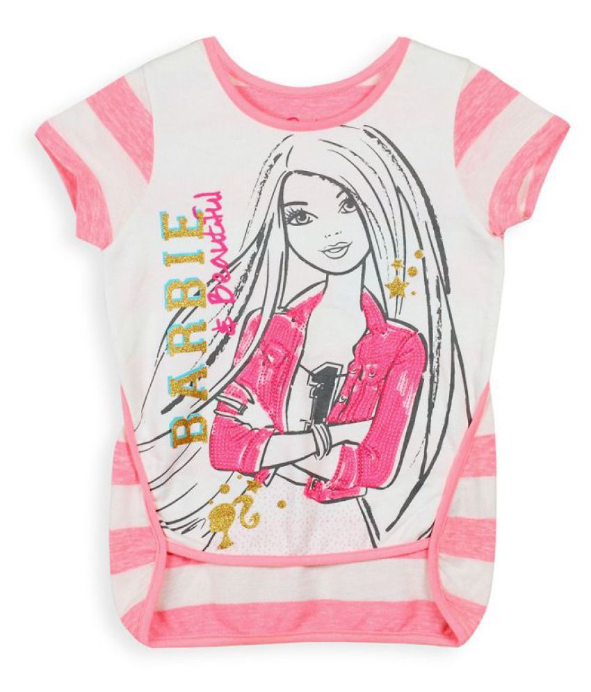 Barbie Pink Tshirts For Kids - Buy Barbie Pink Tshirts For Kids Online