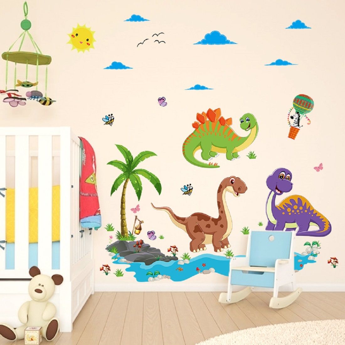     			Jaamso Royals Cute cartoon dinos Nature Theme PVC Sticker