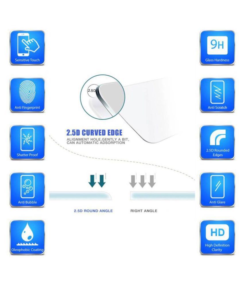 Xiaomi Mi A1 Tempered Glass Screen Guard By Robux 4d Mobile
