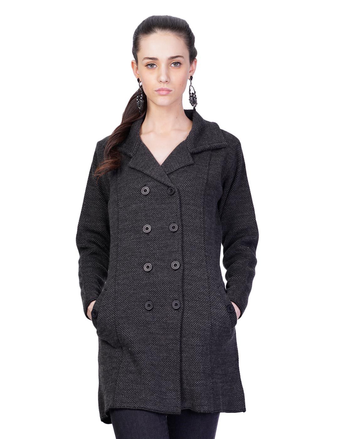 Buy Montrex Acro Wool Black Over coats Online at Best Prices in India ...