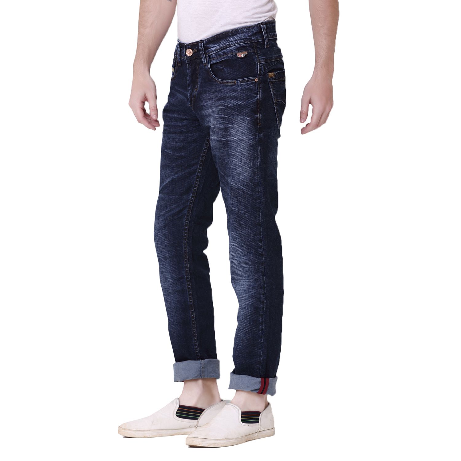 dark blue slim jeans