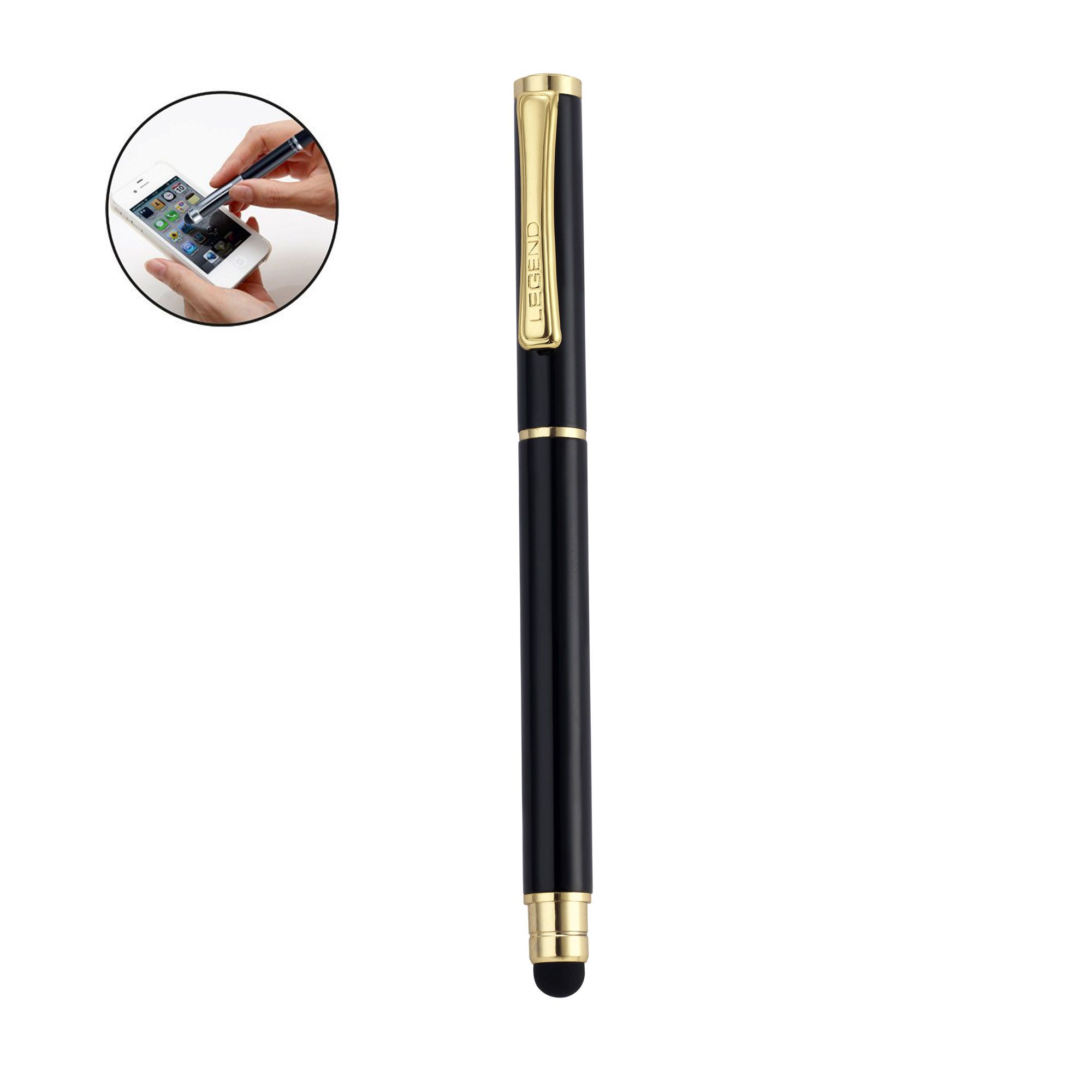     			LEGEND Divine Ball Pen 2 in 1 Capacitive Stylus Pen with Luxury Look (Black) Handcrafted Pen