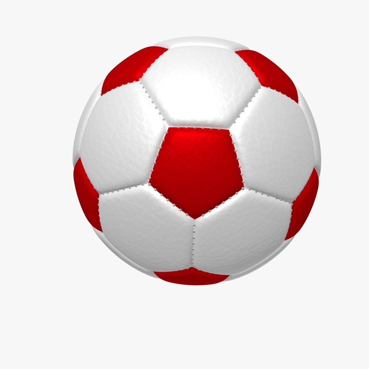 Красный футбольный мяч