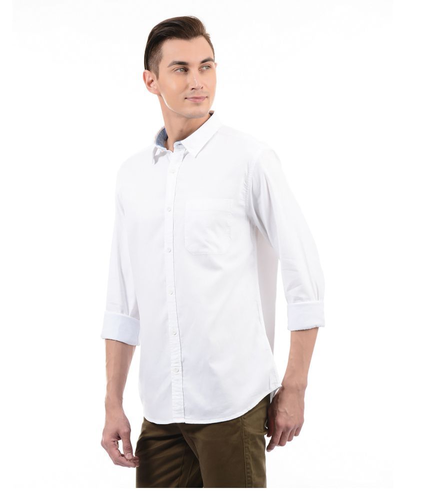 izod white button down shirt