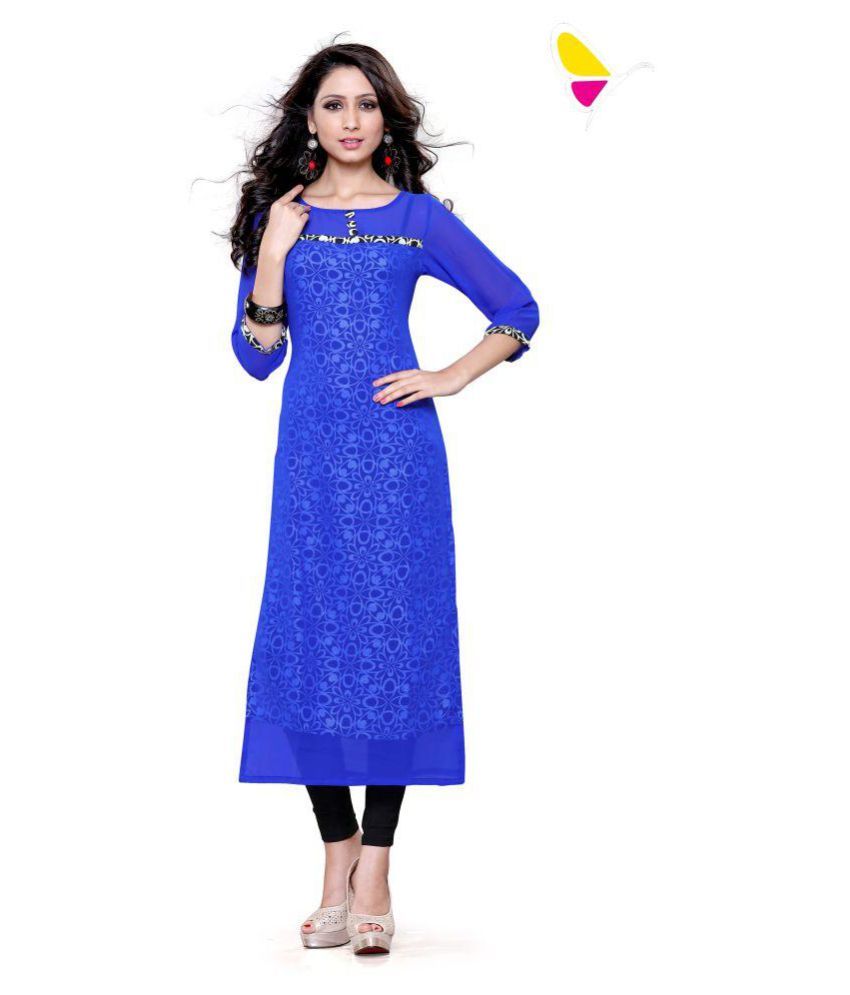 net georgette kurti design