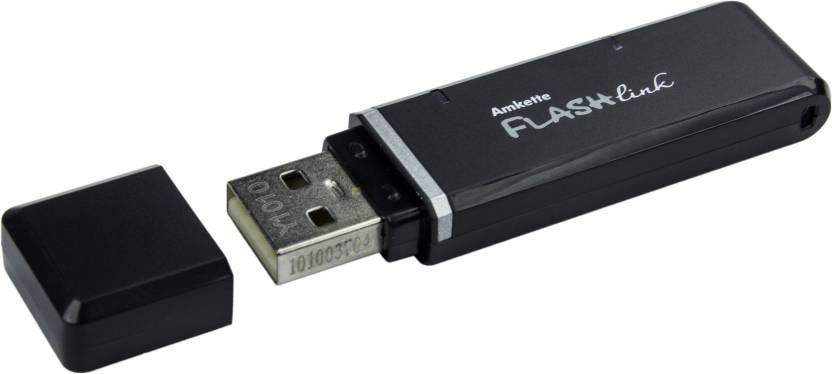 Amkette Flash Link USB Drive High Speed USB Hub  (Black)