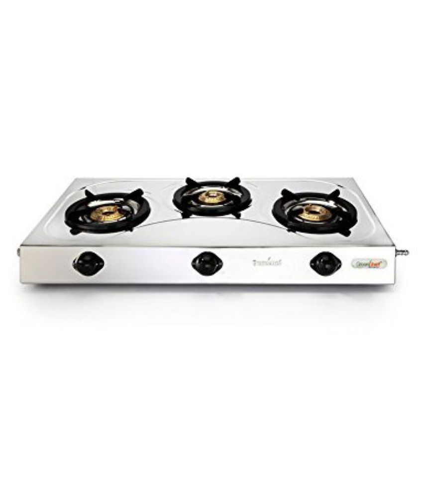 green chef 3 burner glass top gas stove