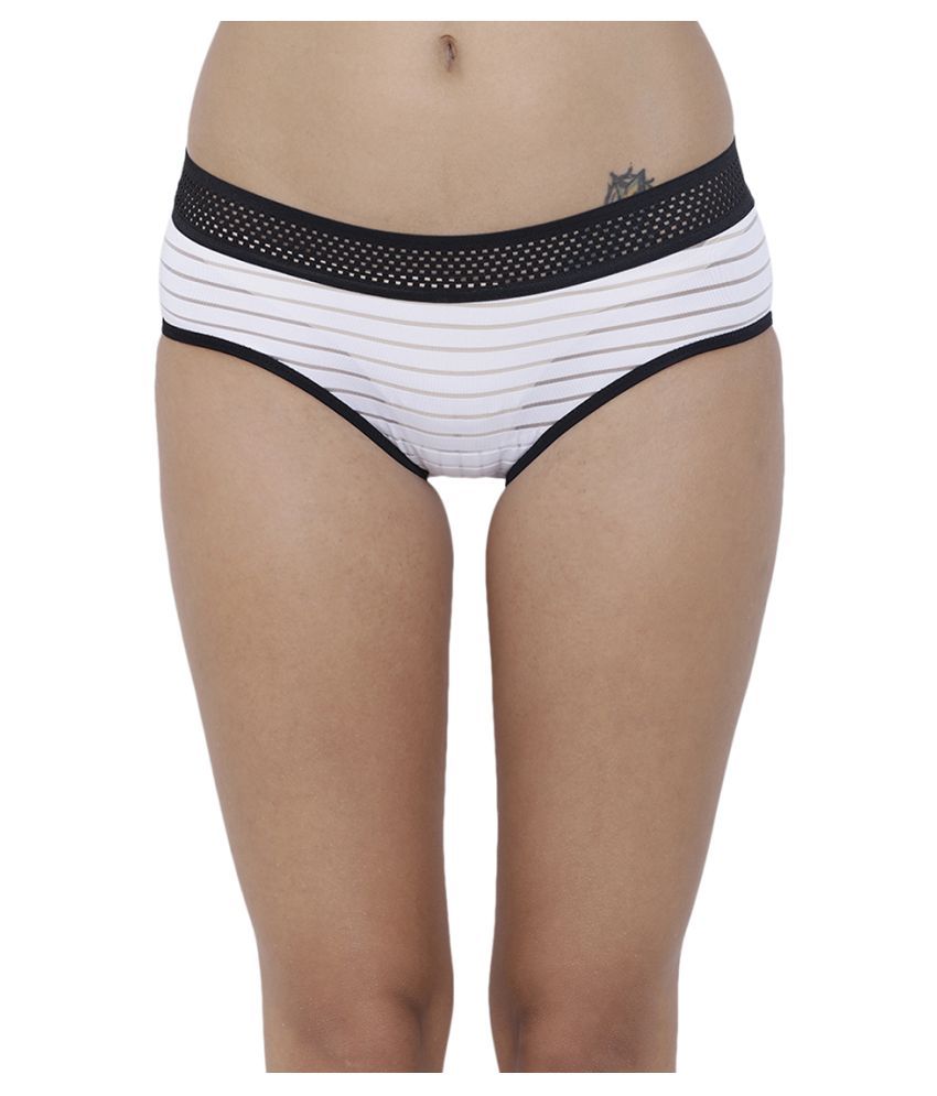     			BASIICS By La Intimo Polyester Women's Briefs ( White )