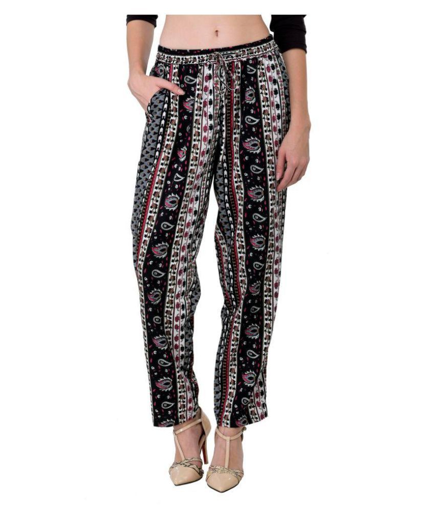 Buy Kavyas Crepe Pajamas Multi Color Online at Best Prices in India