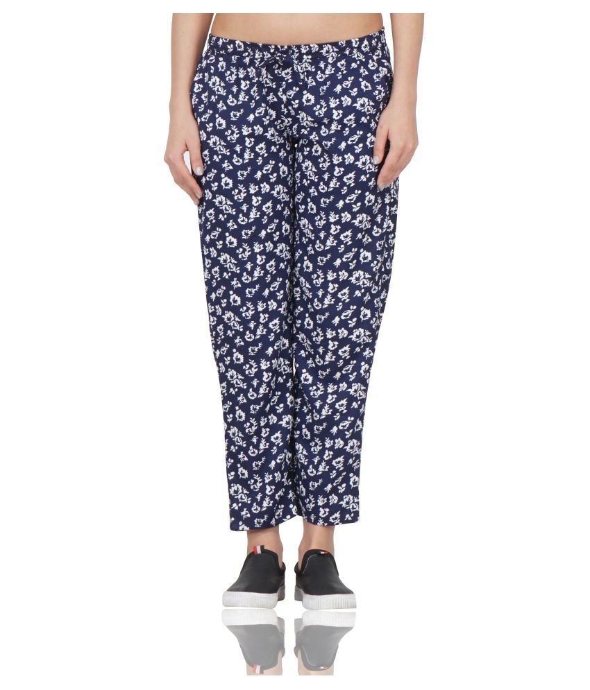 Buy Smerize Crepe Pajamas Multi Color Online at Best Prices in India