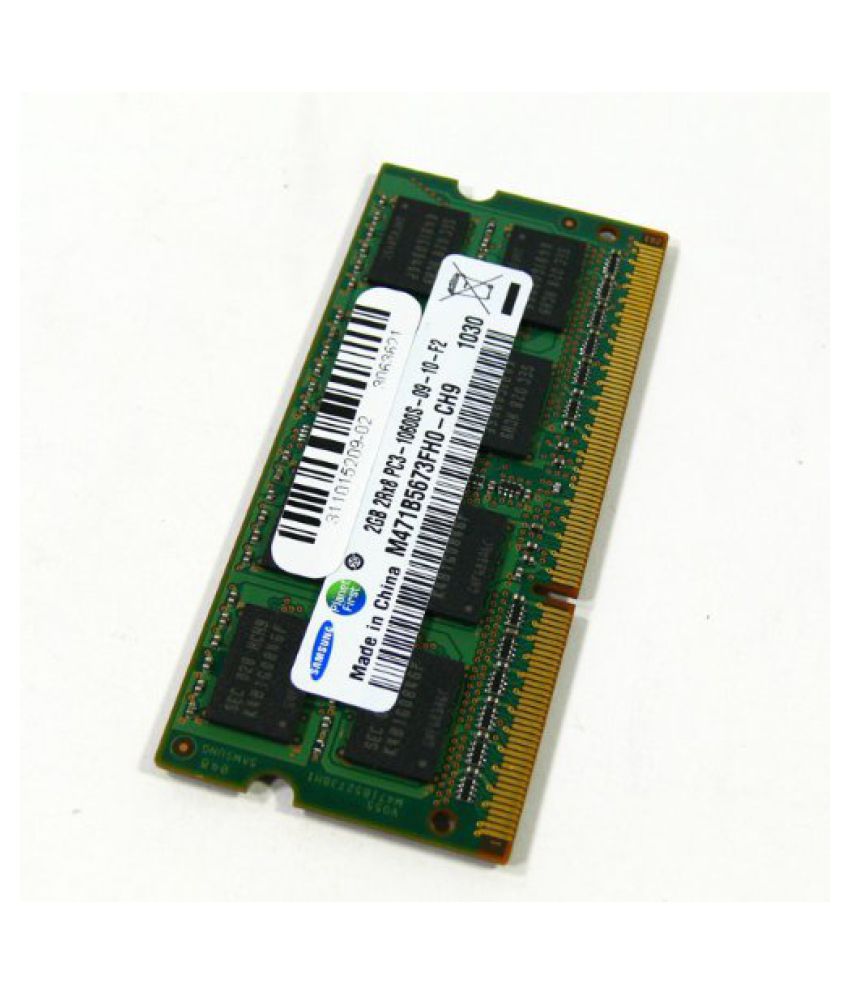     			2GB DDR3 SODIMM PC-10600 1333MHz 256M X 64 Samsung Chip CL9 M471B5673FH0CH9