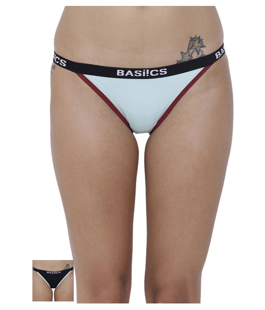     			BASIICS By La Intimo Pack of 2 Cotton Women's Briefs ( Multi Color )