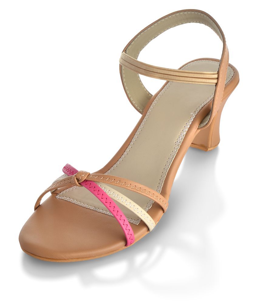 shiny beige flats