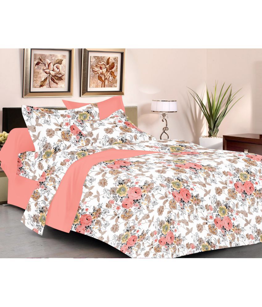 Nice Cotton Cotton Double Bedsheet with 2 Pillow Covers - Buy Nice ...