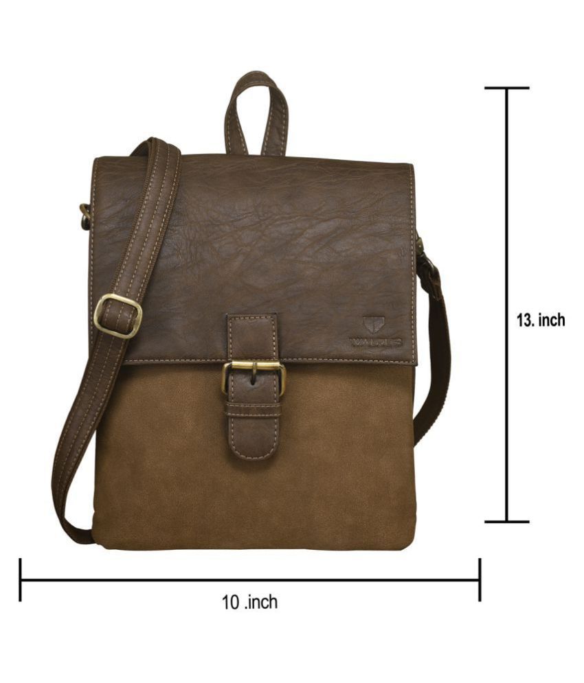 Walrus WMBJKSN160909 Brown Synthetic Casual Messenger Bag Buy