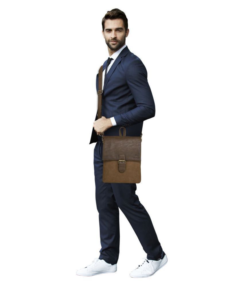 Walrus WMBJKSN160909 Brown Synthetic Casual Messenger Bag Buy