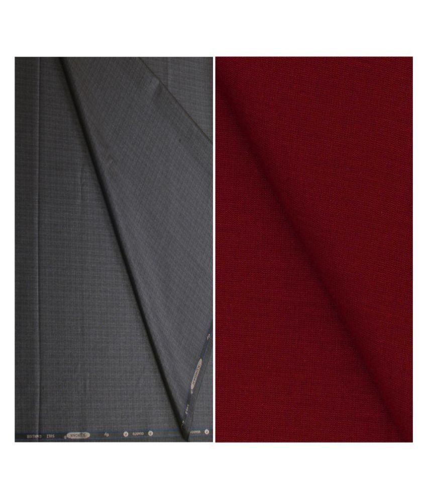     			KUNDAN SULZ GWALIOR Multi 100 Percent Cotton Unstitched Shirts & Trousers 1 Pant and Shirt Piece