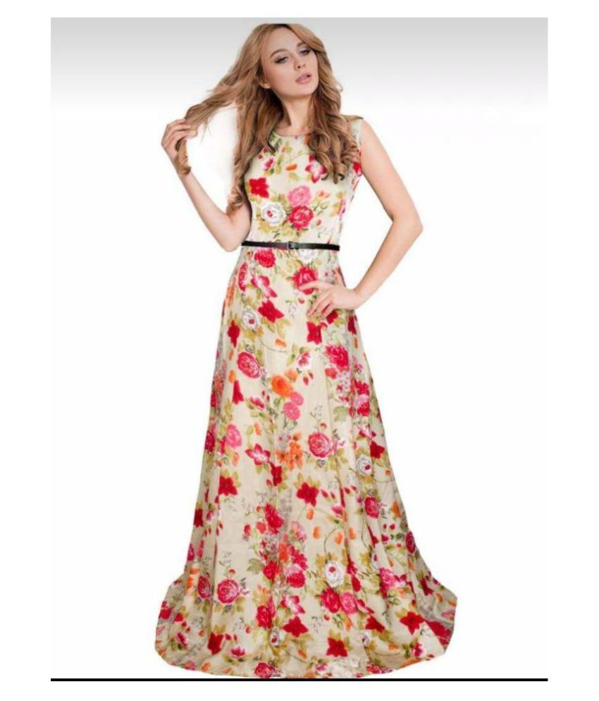 multi color gown