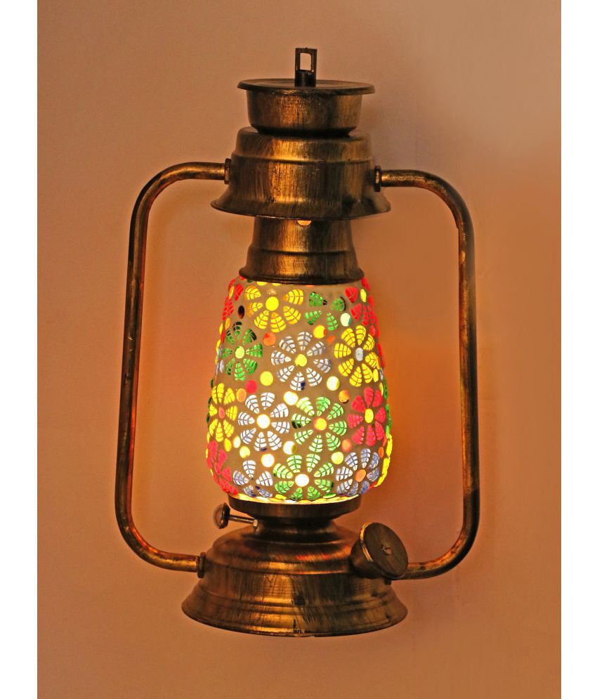     			Somil Wall Mount Lantern With Glass Hand Decorated With Colorful Articles For Special Lighting Effects A5 Table Top Lanterns 31 - Pack of 1