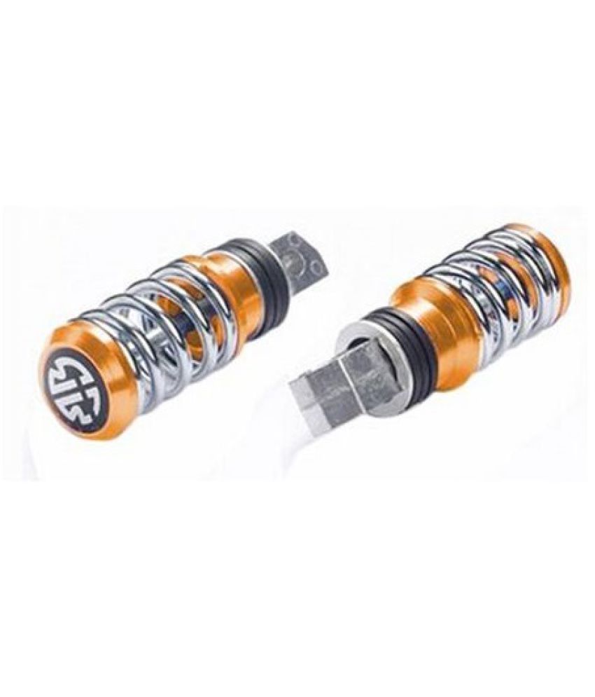 Autonity Coil Spring Style Bike Foot Pegs / Foot Rest Set Of 2Golden