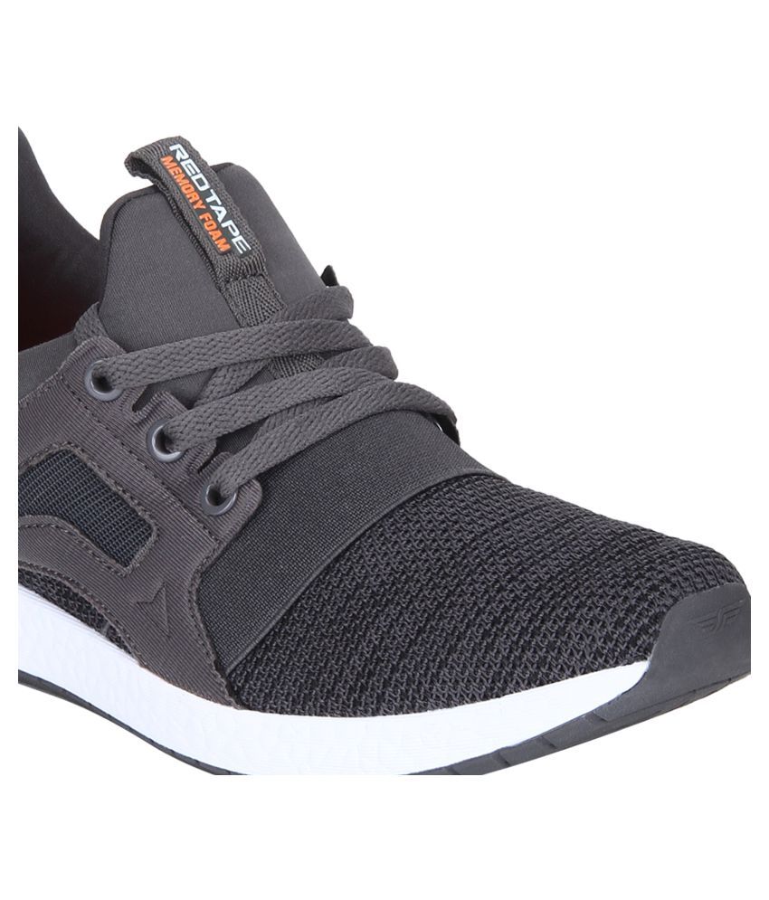 red tape athleisure black running shoes