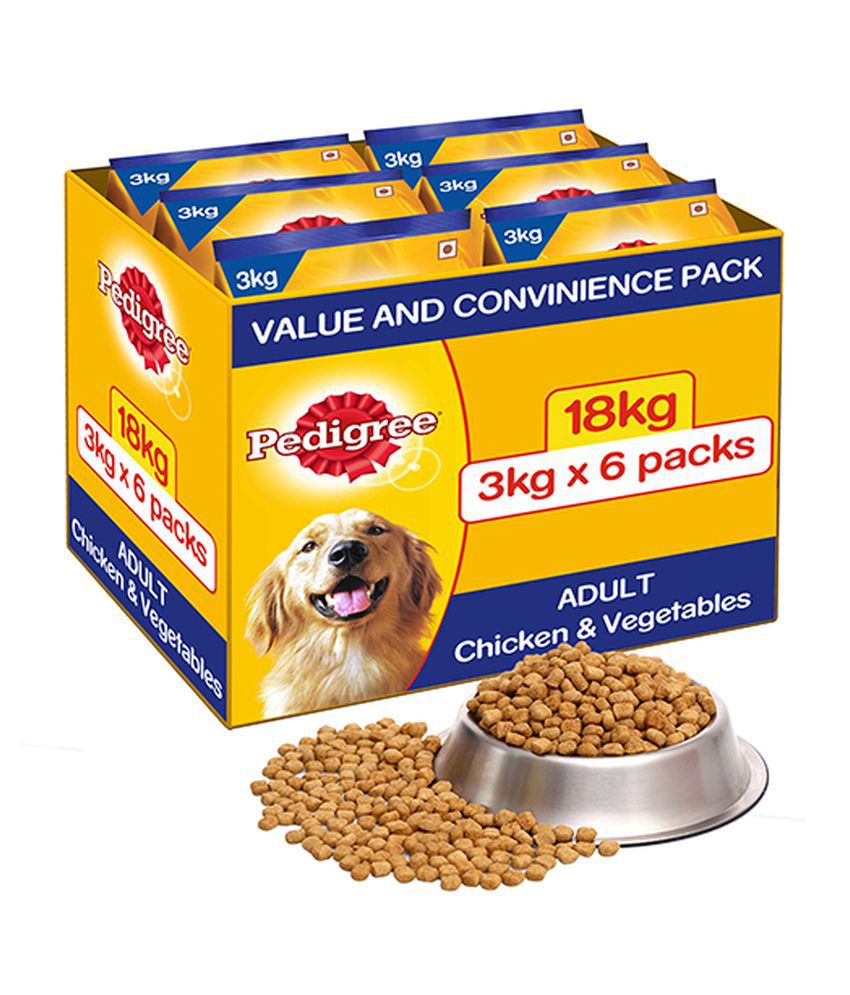 Pedigree Dry Dog Food, Chicken & Vegetables for Adult Dogs ...