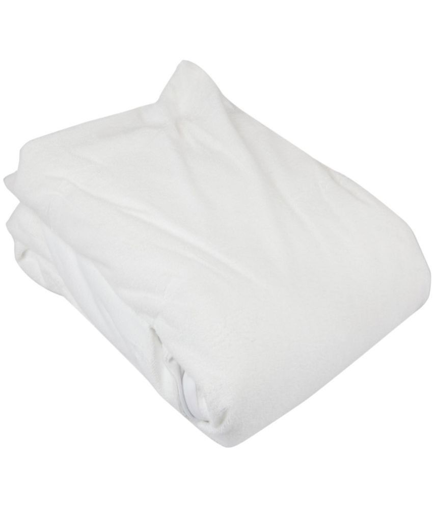 Just Linen Just Linen 150 TC Single SizeMattress Protector White ...