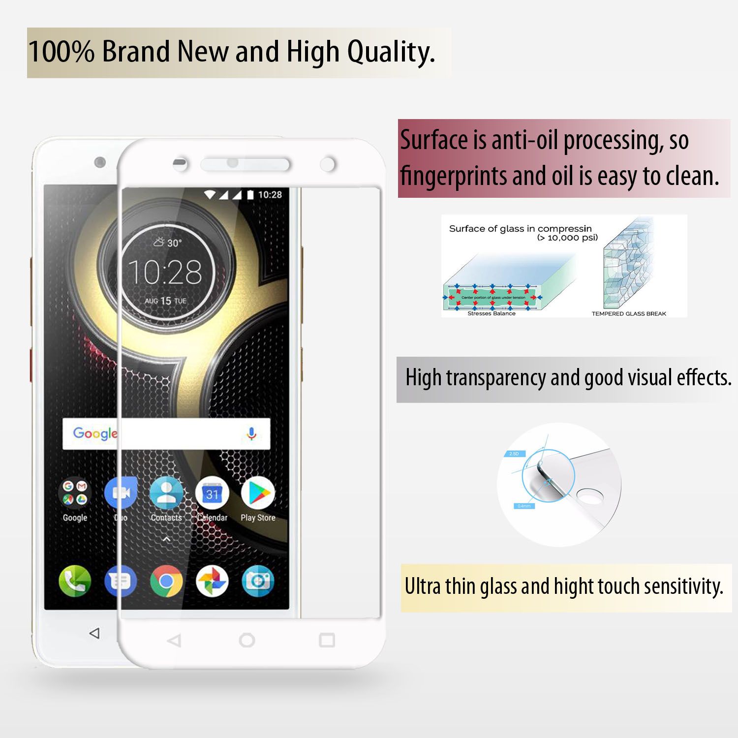Lenovo K8 Plus Tempered Glass Screen Guard By Hupshy Mobile Screen Lenovo K8 Plus Tempered Glass Screen Guard By Hupshy