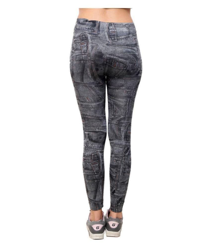 black cotton jeggings