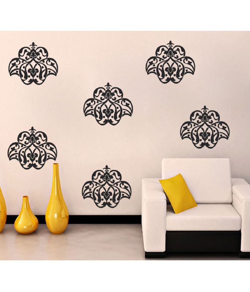     			Sticker Studio Swasthik motif Floral Theme PVC Sticker