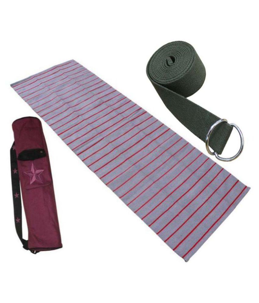 Ryan combo Yoga Mat , Mat Bag , Strap Grey, Green 5 mm Yoga, Exercise