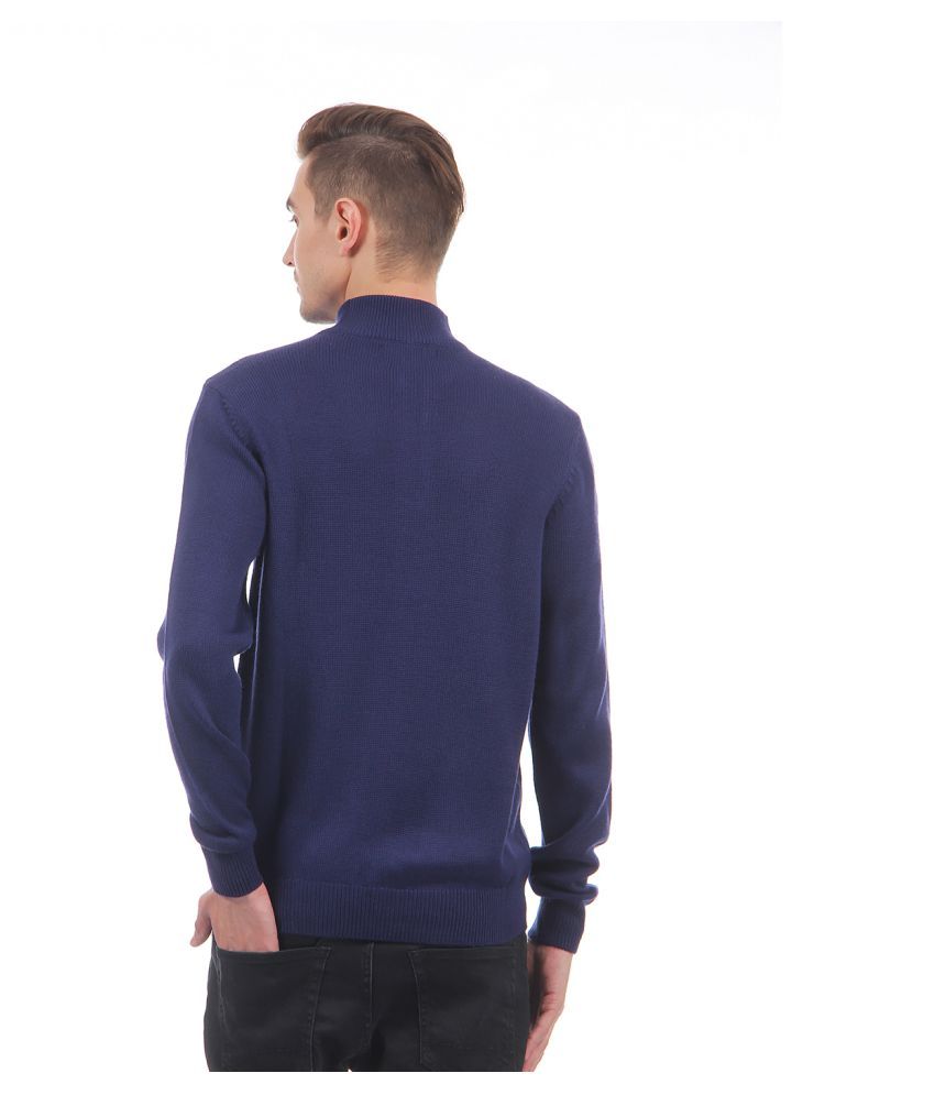 Aeropostale Blue High Neck Sweater - Buy Aeropostale Blue High Neck Sweater Online at Best 