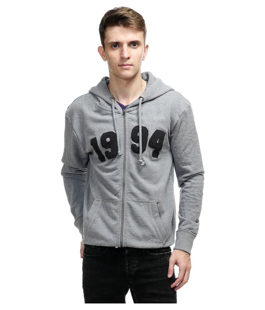 KOTTY Grey Hooded Sweatshirt - Buy KOTTY Grey Hooded Sweatshirt Online ...