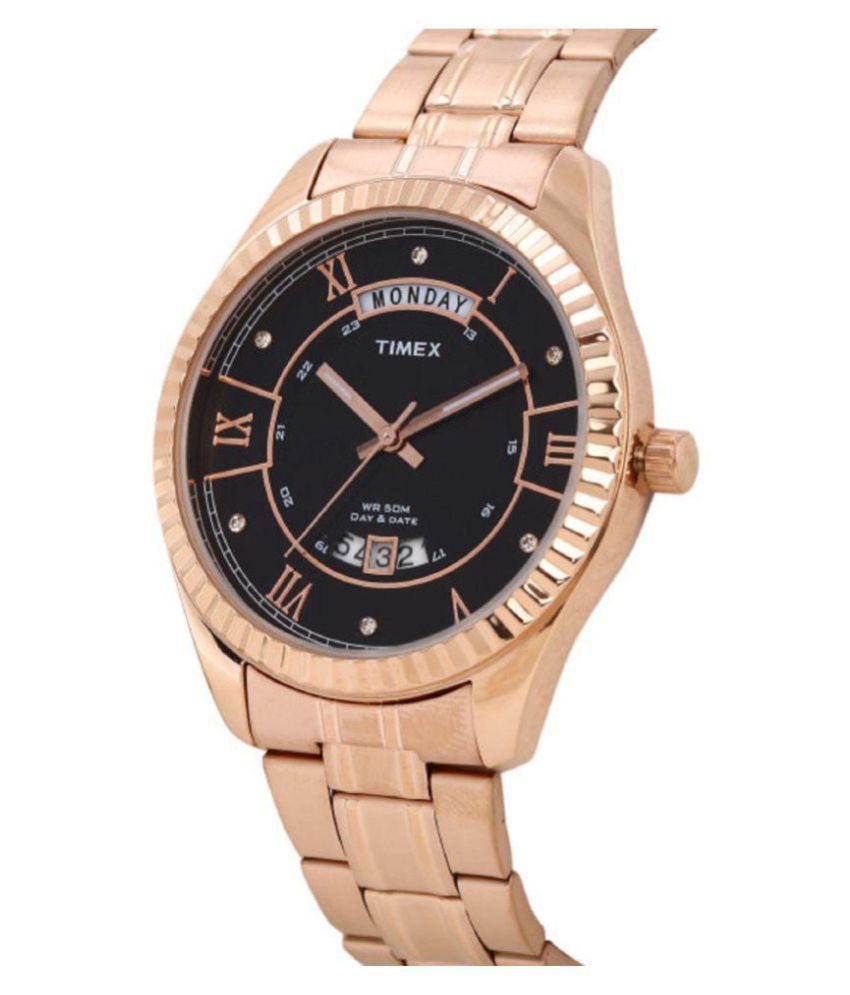 timex rose gold mens watch