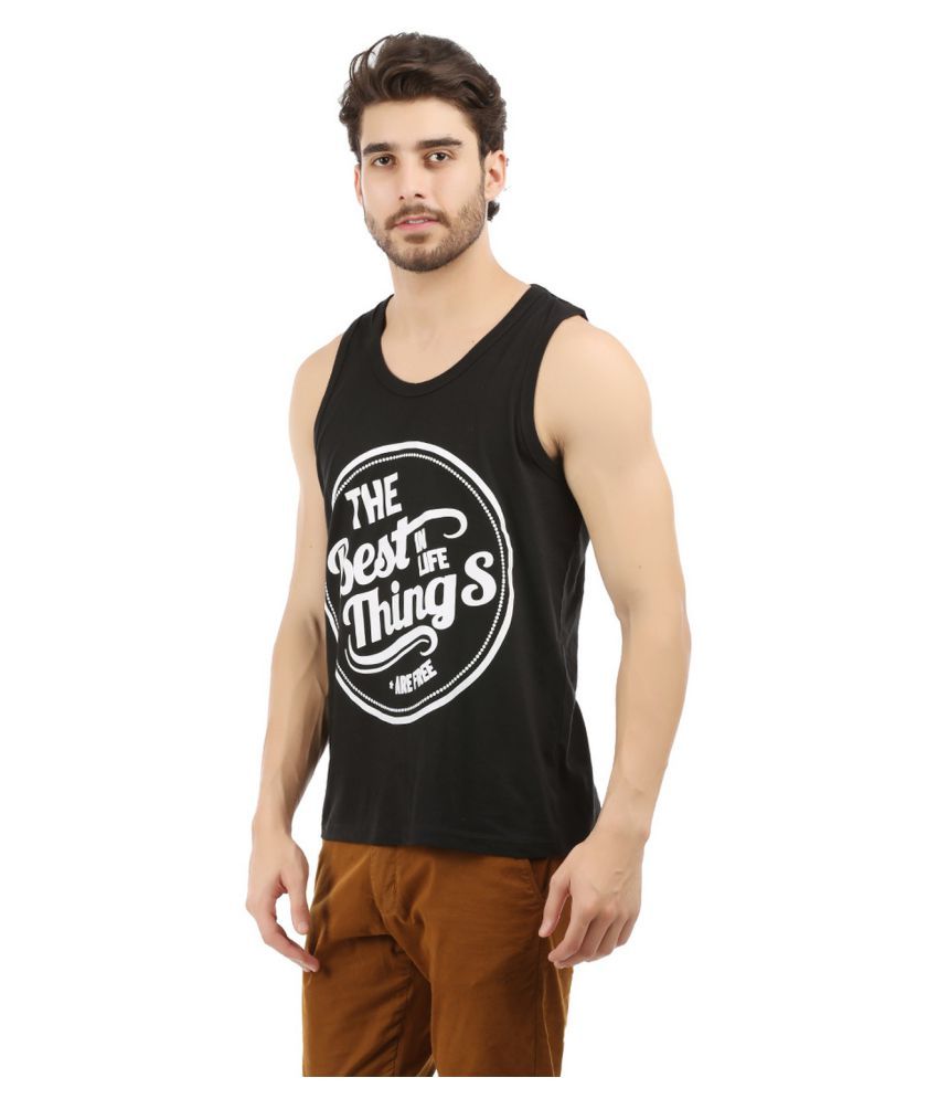 black sleeveless t shirt men