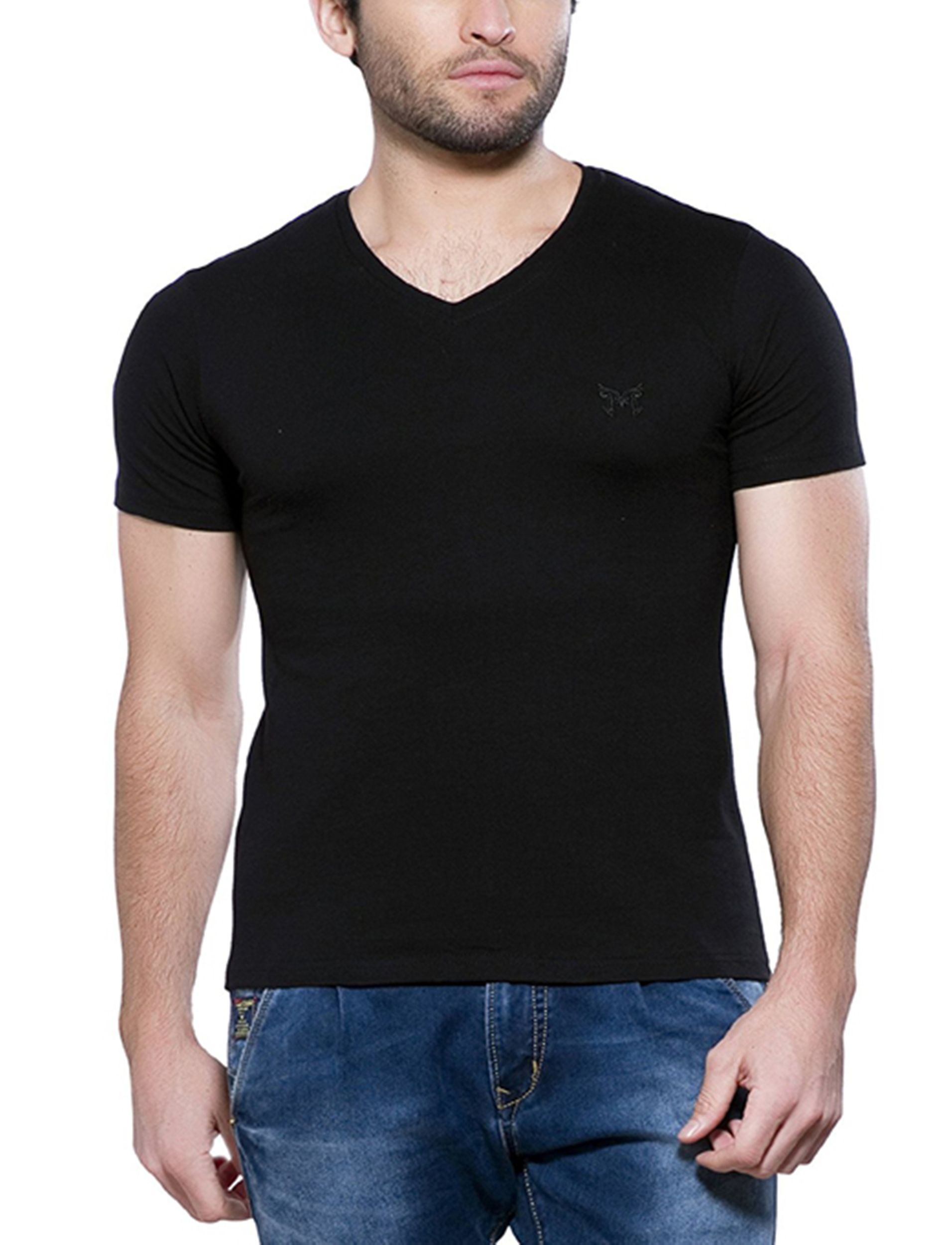 black v neck t shirt pack