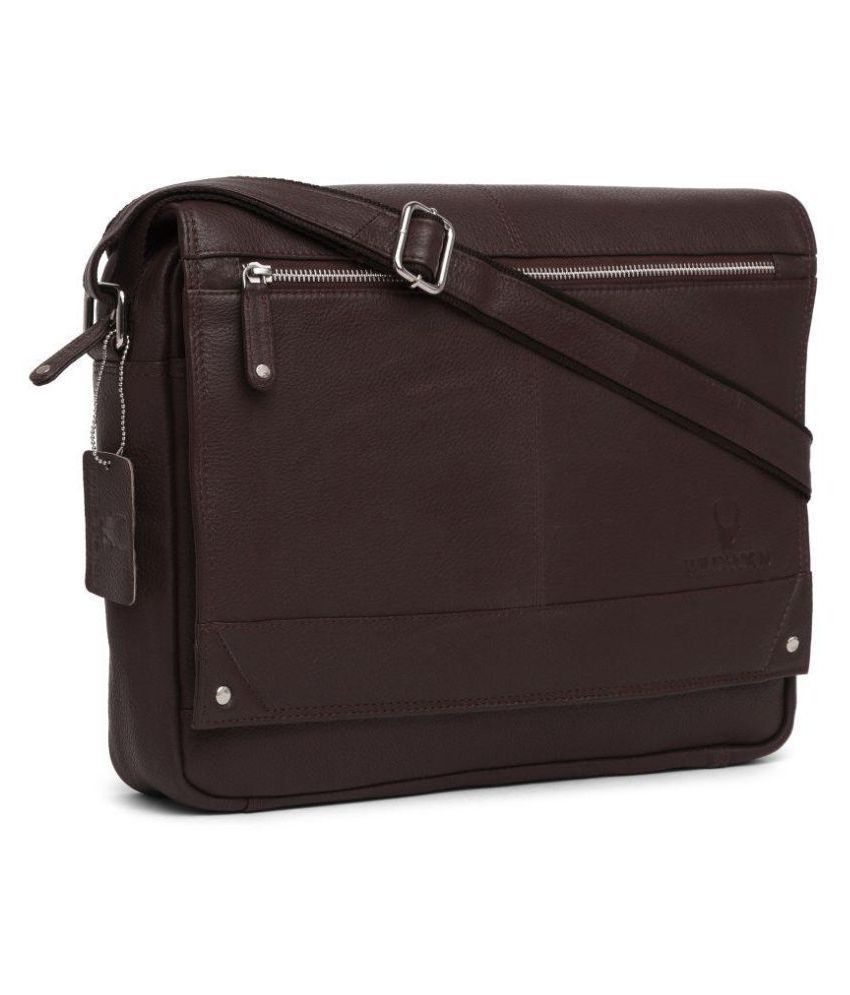 WildHorn MB515 Brown Leather Office Bag - Buy WildHorn MB515 Brown ...