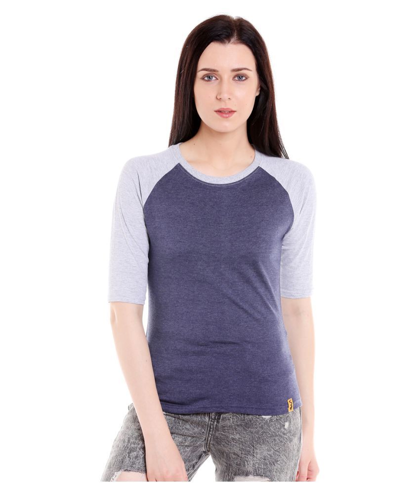     			Campus Sutra Cotton Regular Tops - Grey